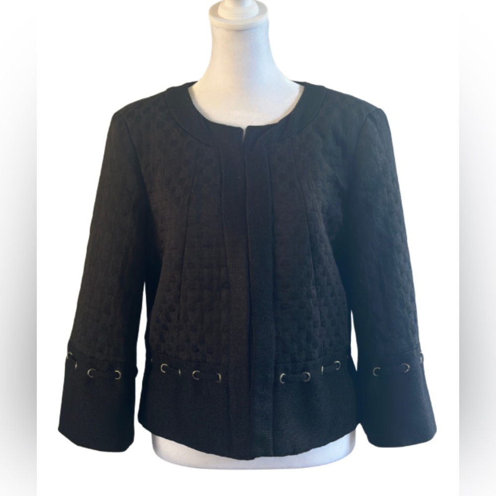 Laudrew Black Textured Jacket